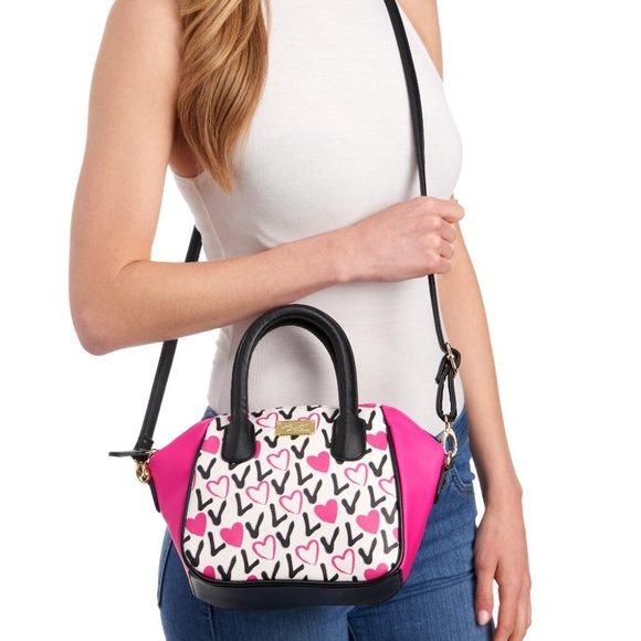 Betsey Johnson Love Pink Mini Satchel NWT - Picture 2 of 6